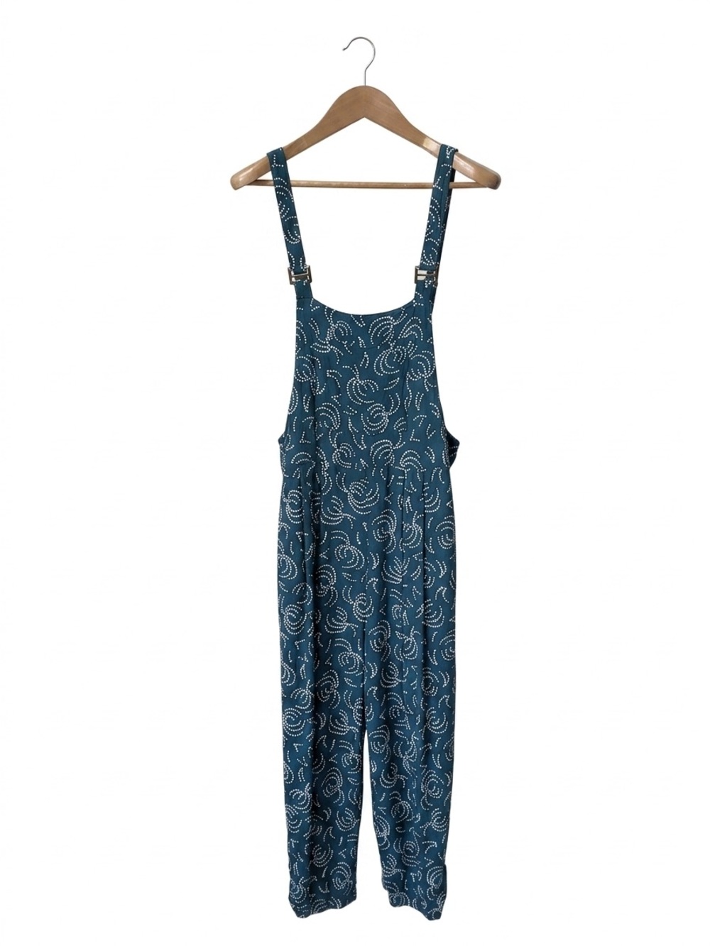 Maeve Blue Tidal Swirl Print Cropped Jumpsuit - Size S - Picture 1 of 10